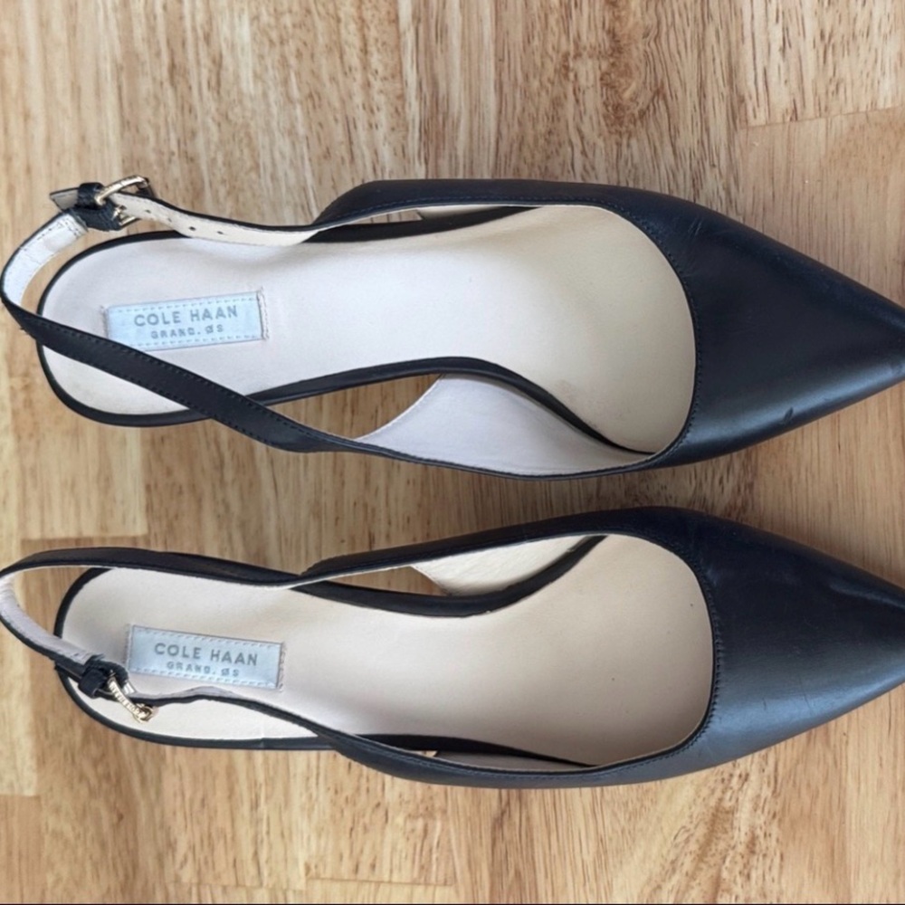 Cole Haan Black Slingback Heels